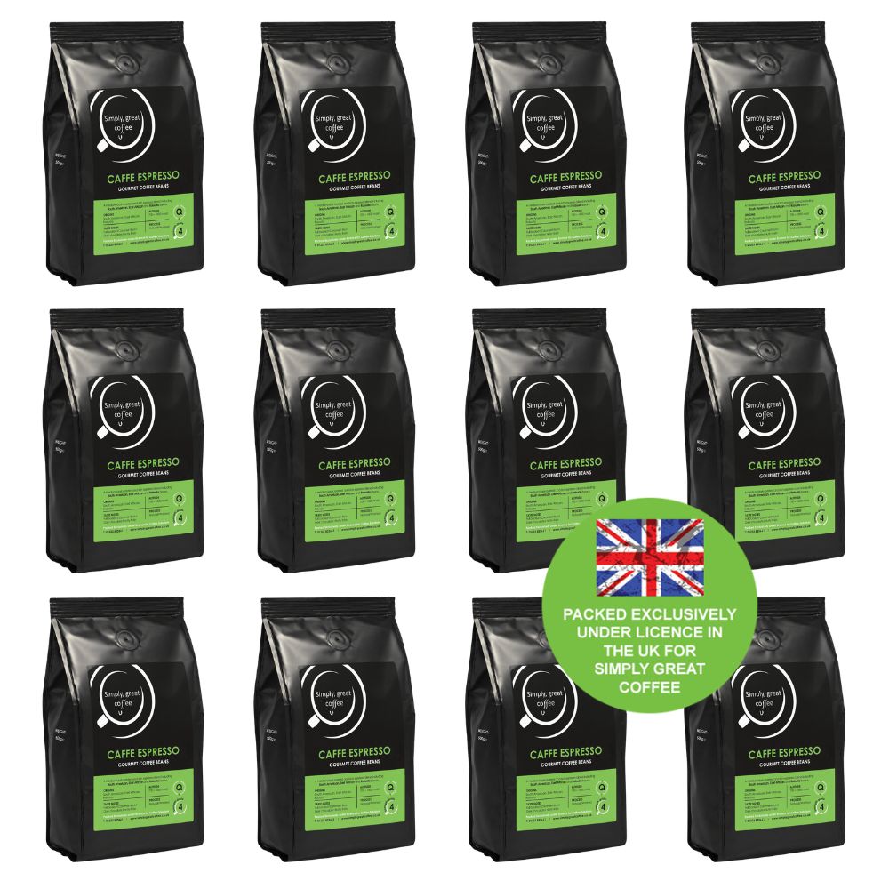 Caffe Espresso Gourmet Coffee Beans (12 x 500g)