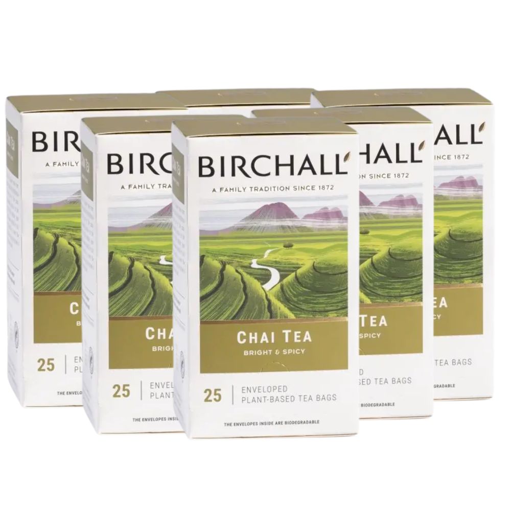 Birchall Chai Enveloped Tagged Tea 6 x 25