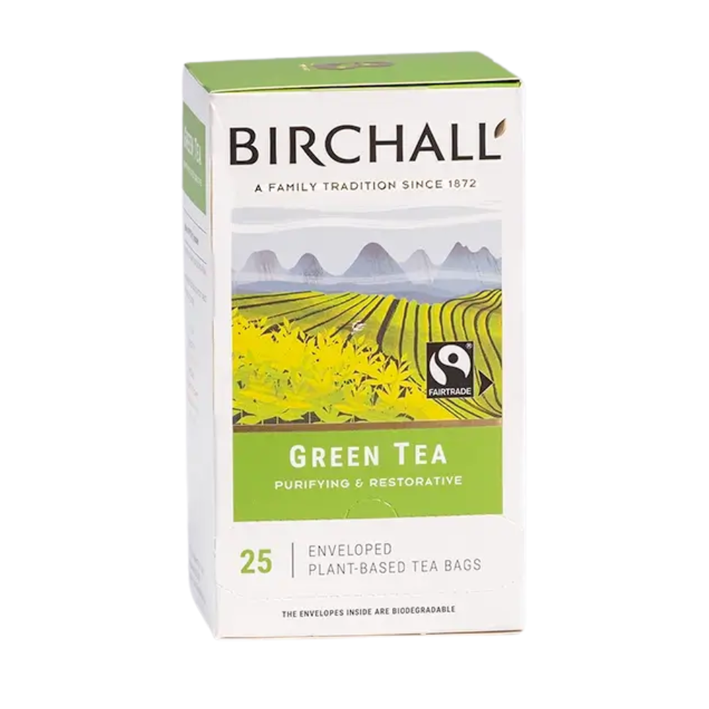 Birchall Green Enveloped Tagged Tea Bag 1 x 25