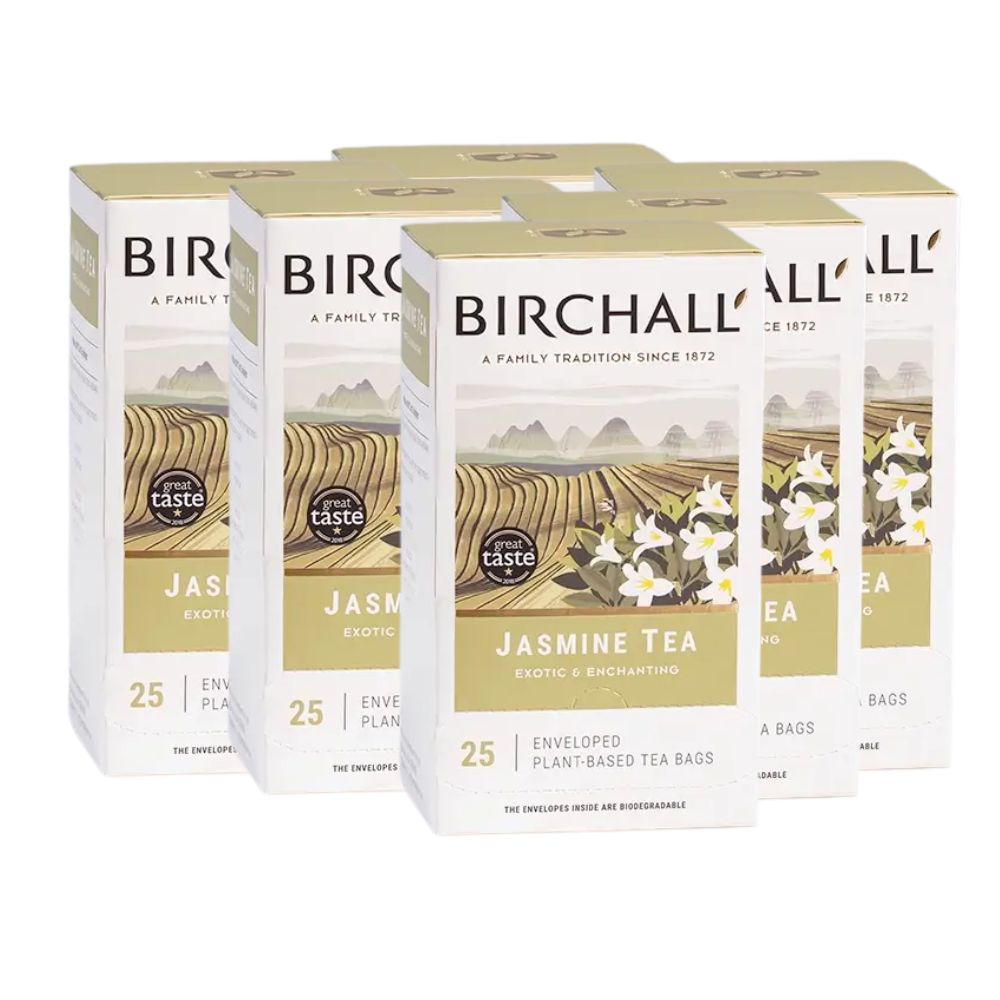 Birchall Jasmine Enveloped Tagged Tea Bag 6 x 25