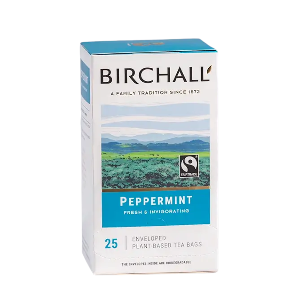 Birchall Peppermint Enveloped Tagged Tea Bag 1 x 25