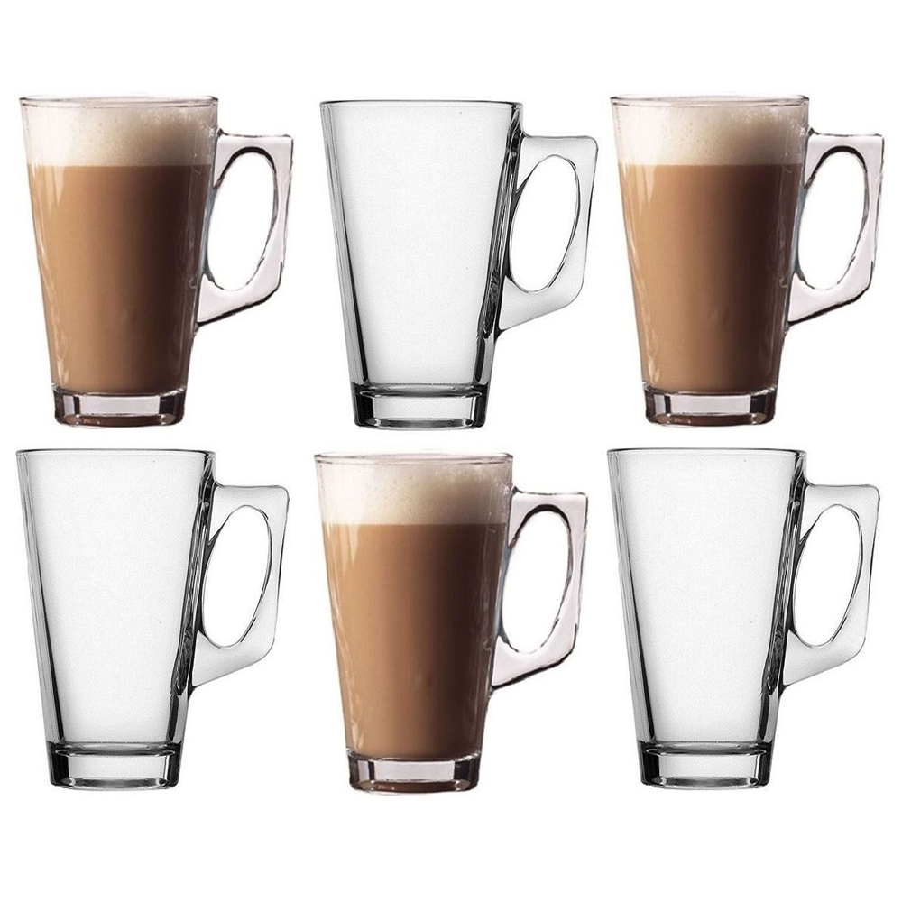 Latte Glasses Flat based 9oz Box Size (1 x 6)