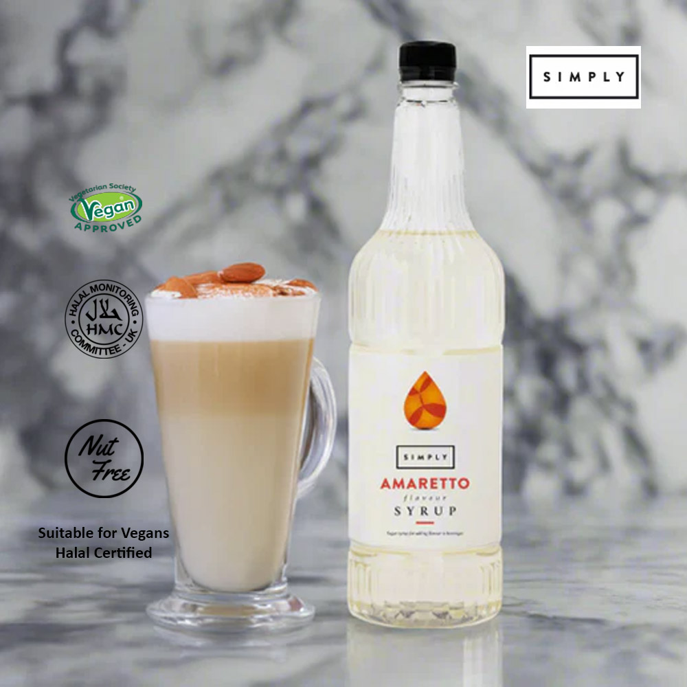 Simply Amaretto Flavoured Syrups 1Ltr - Image 3