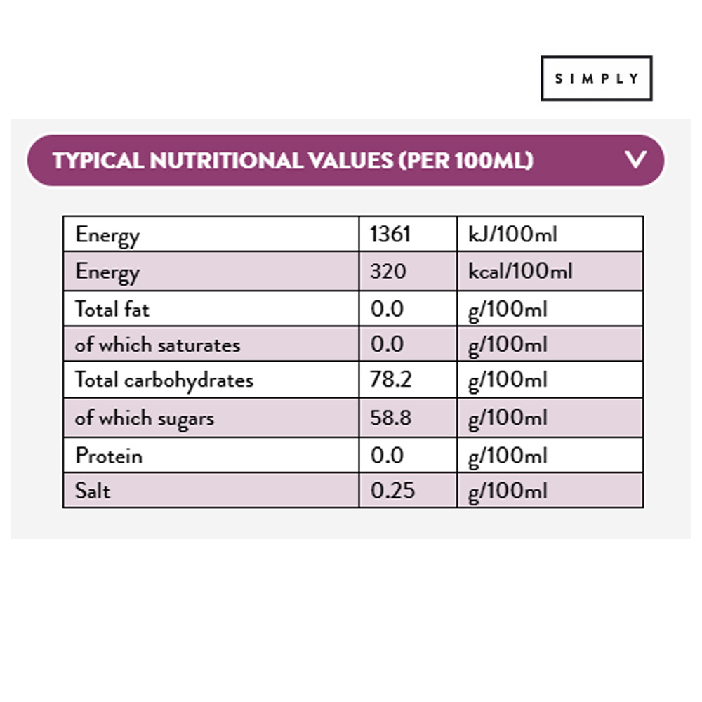 Simply Amaretto Flavoured Syrups 1Ltr - Image 2