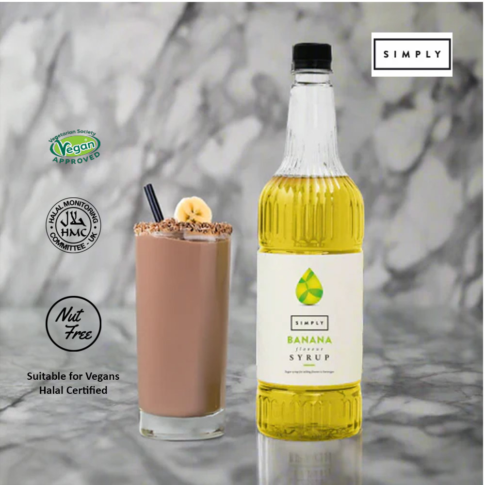 Simply Banana Flavoured Syrup 1Ltr - Image 3