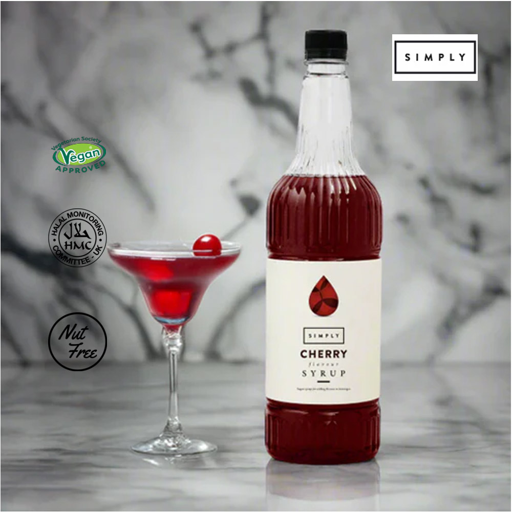 Simply Cherry Flavoured Syrup 1Ltr - Image 3