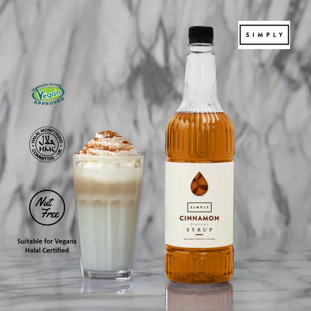 Simply Cinnamon Flavoured Syrup 1Ltr - Image 3