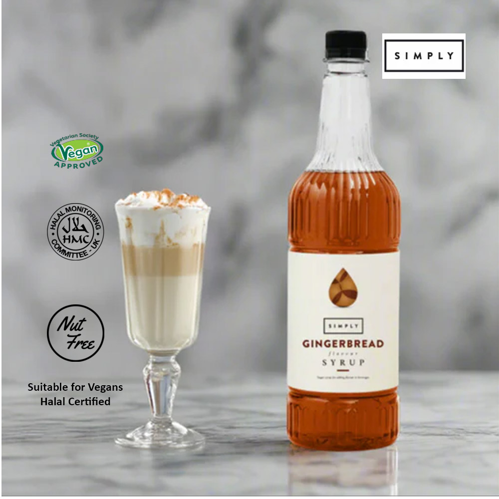 Simply Gingerbread Flavoured Syrup 1Ltr - Image 3