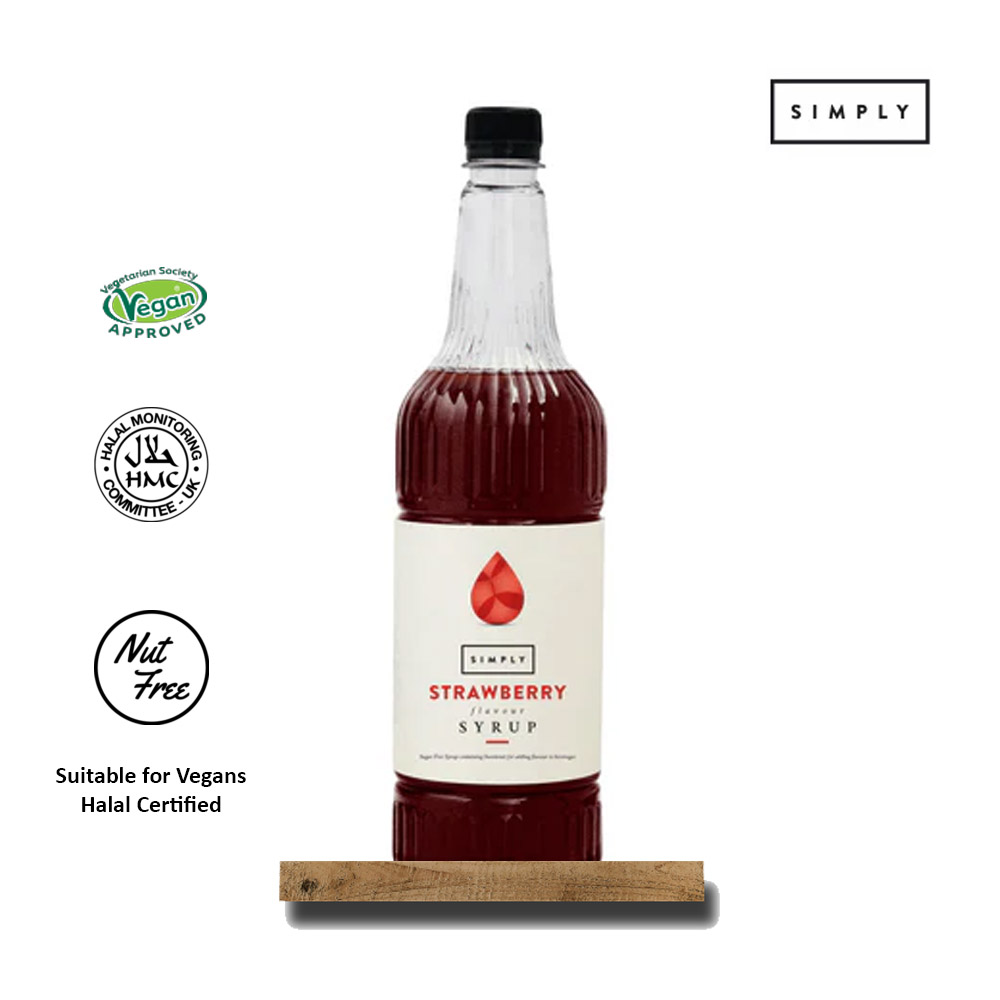 Simply Strawberry Flavoured Syrups 1Ltr - Image 3