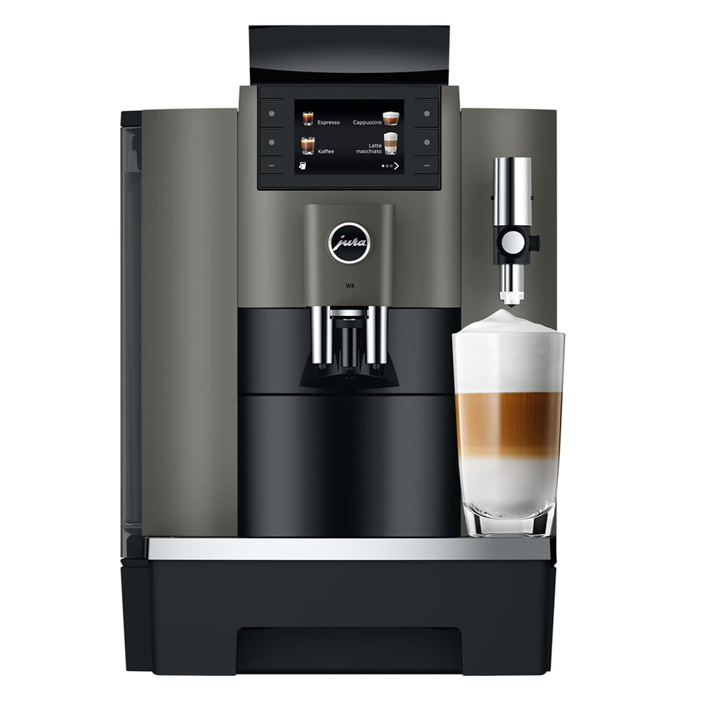 Jura W8 Dark Inox Bean to Cup Coffee Machine (Tanked)