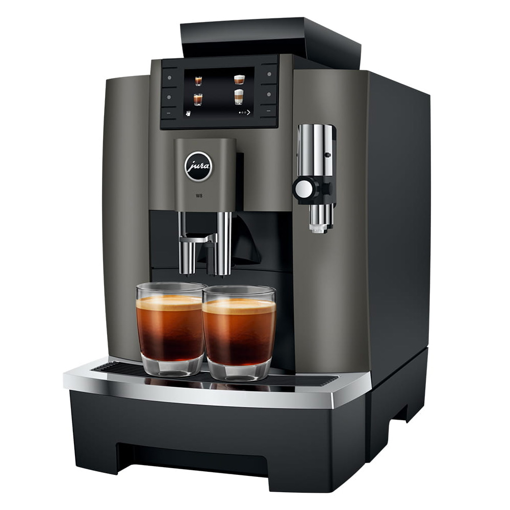 Jura W8 Dark Inox Bean to Cup Coffee Machine (Tanked) - Image 2